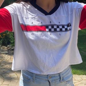 Papaya cropped tee